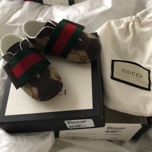 GUCCI ebony/Cocoa baby sneakers